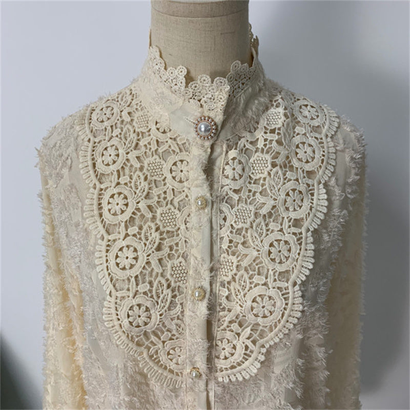 Age-reducing Sweet Style Lace Shirt Bottoming Top